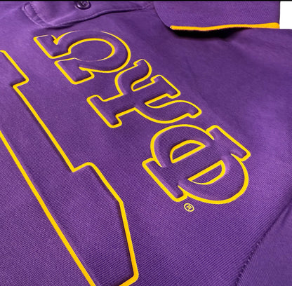 Omega Psi Phi Embossed Polo Shirt